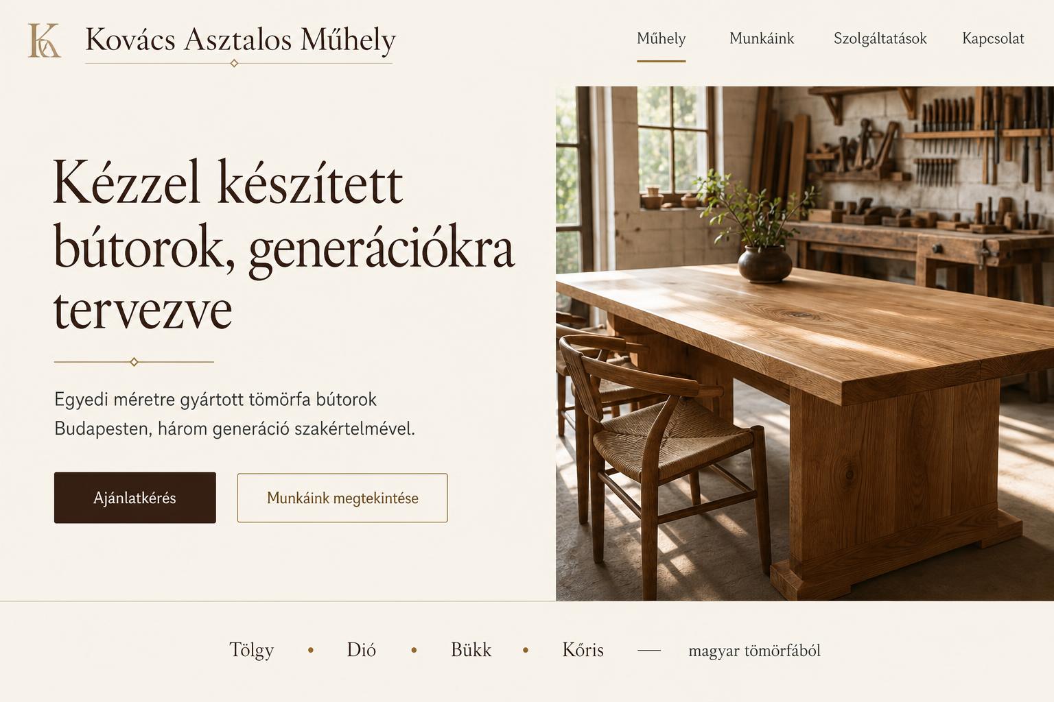 Modern weboldal a VERA-tól